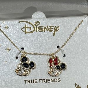 Disney, Mickey, and Minnie necklace